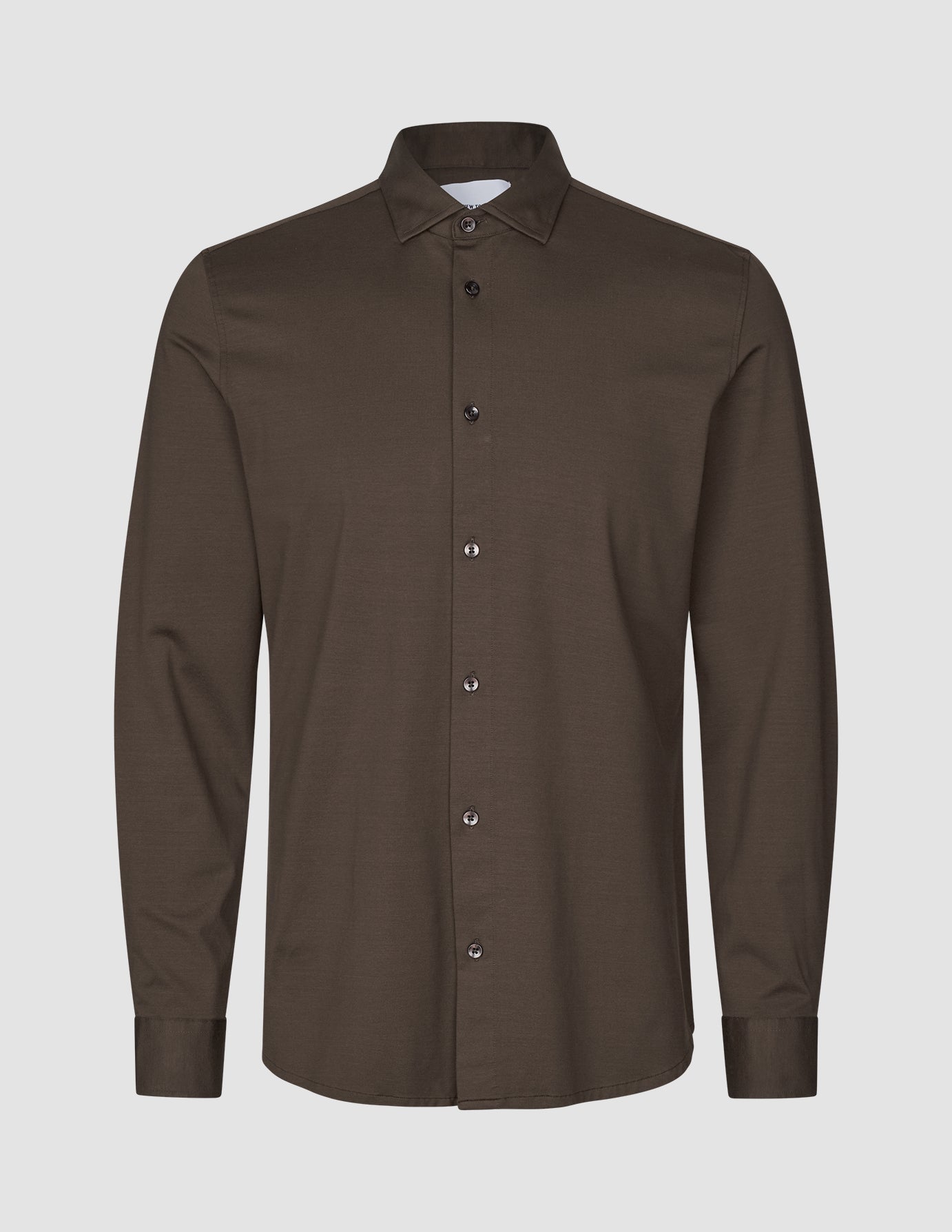 Classic Shirt Saddle Brown Slim