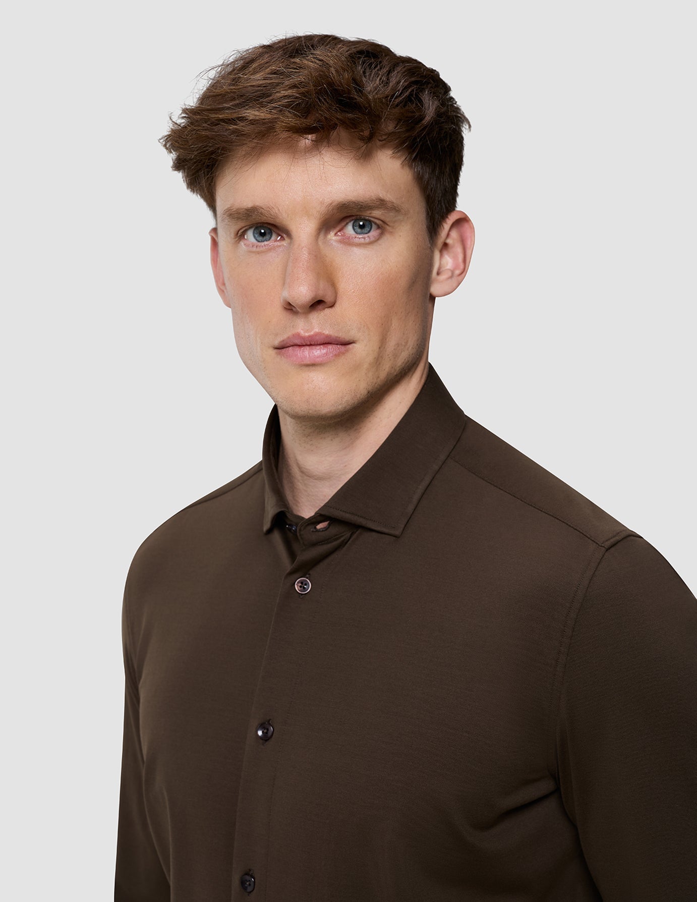 Classic Shirt Saddle Brown Regular
