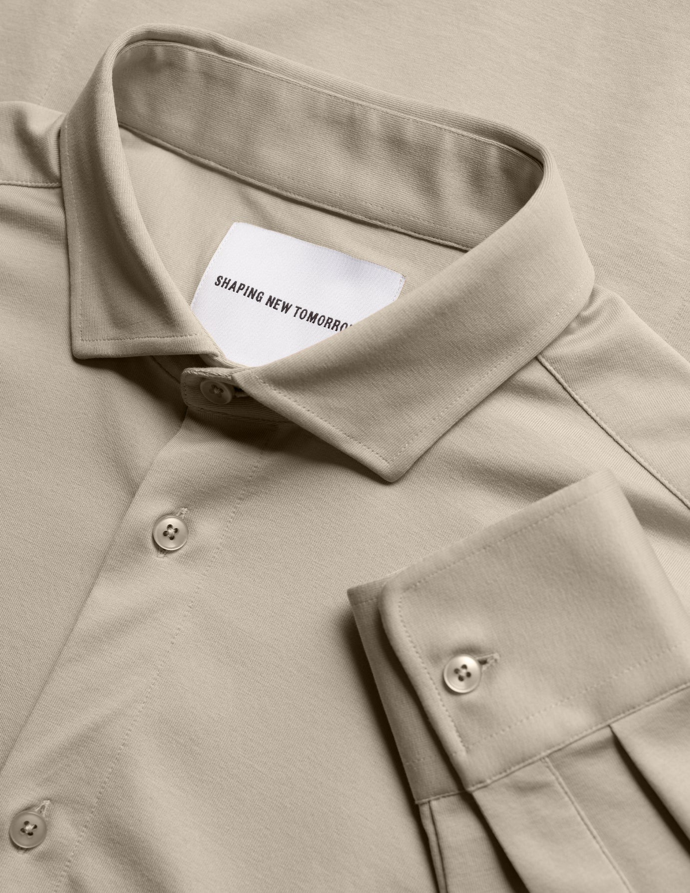 Classic Hemd Stone Beige Regular