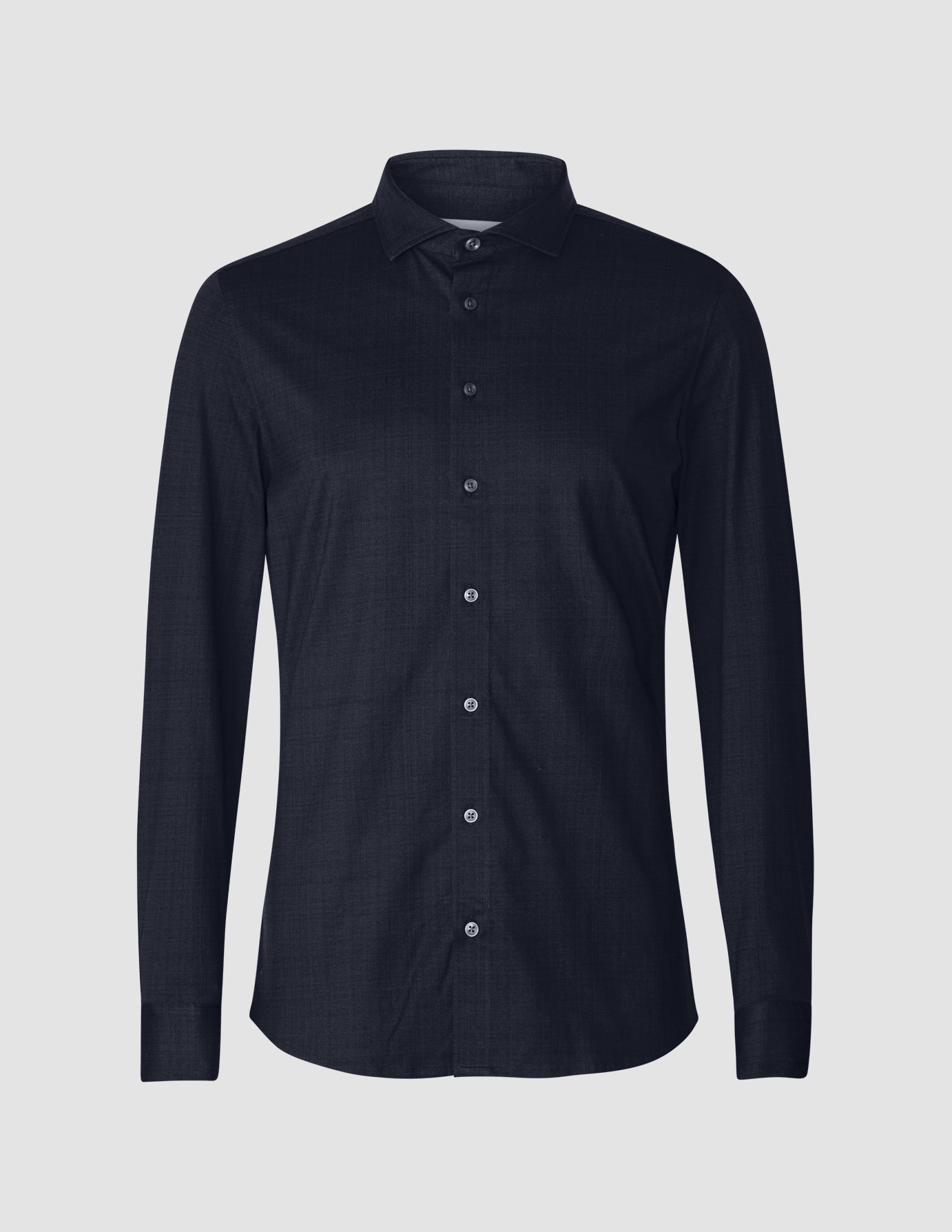 Classic Hemd Dark Navy Melange Regular