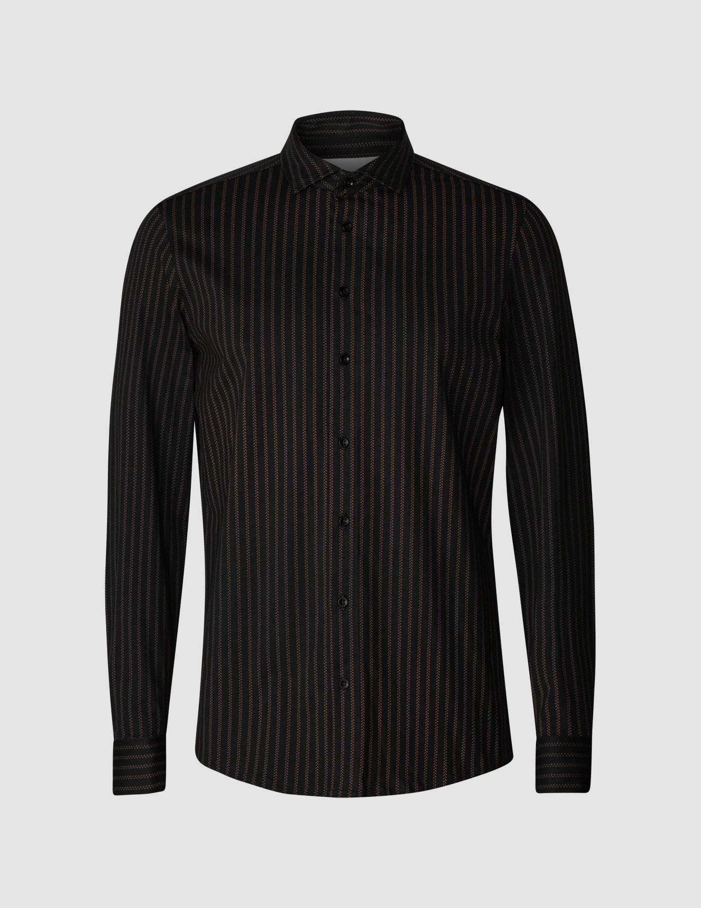 Classic Hemd Twill Rusty Black Slim