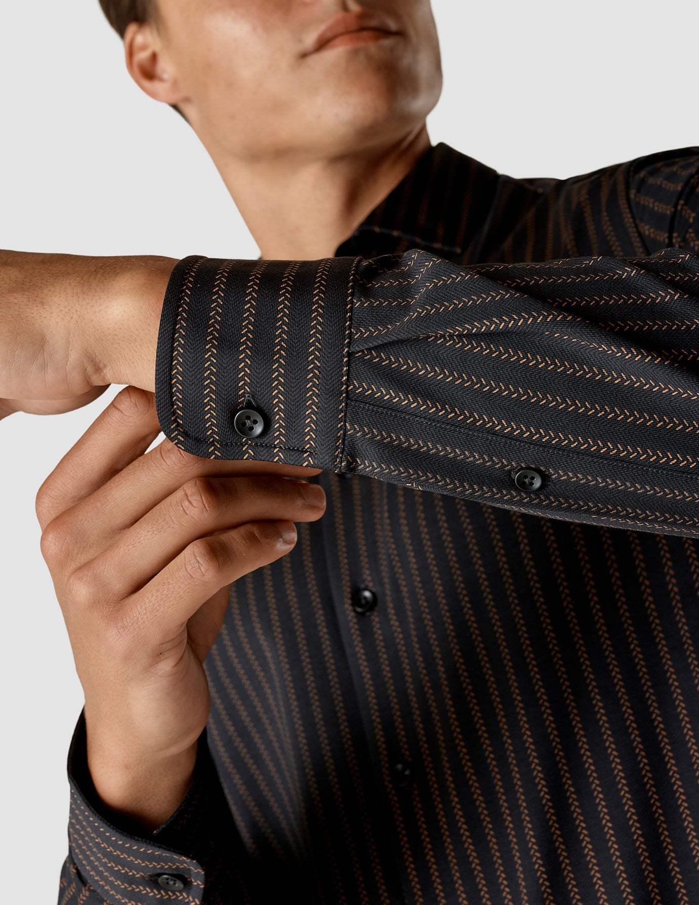 Classic Hemd Twill Rusty Black Slim