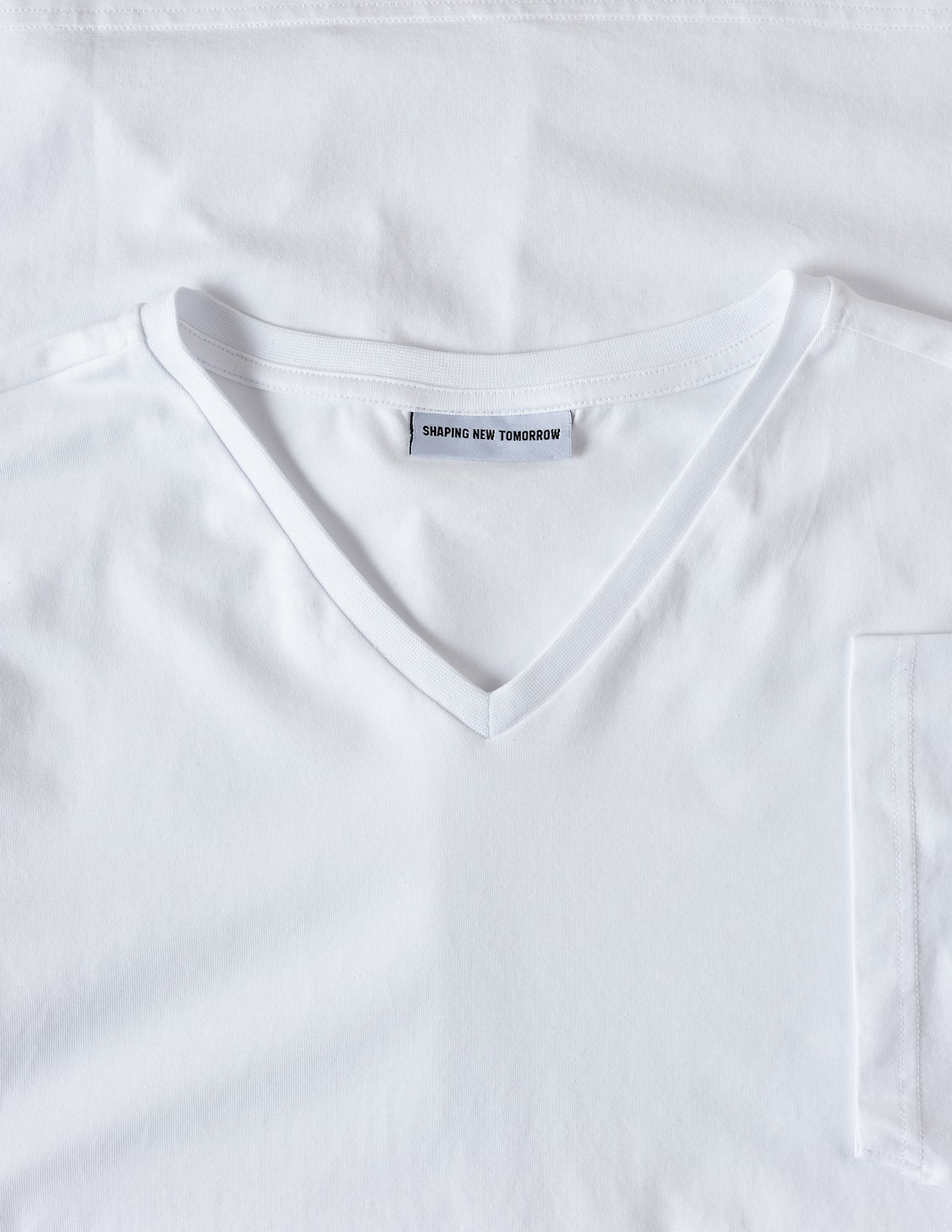 Supima T shirt White V Neck