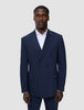 Double Breasted Tech Wool Blazer Navy