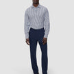 Elevated Shirt Navy Stripe Thin Slim