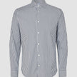 Elevated Shirt Navy Stripe Thin Slim