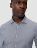 Elevated Shirt Navy Stripe Thin Slim