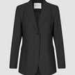 Essential Blazer Black Silver Pinstripe