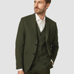 Essential Blazer Regular Moss Green Pinstripe