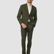 Essential Suit Moss Green Pinstripe