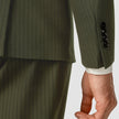 Essential Suit Moss Green Pinstripe