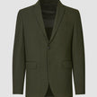 Essential Blazer Slim Moss Green Pinstripe