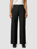 Essential Pants Wide Black Silver Pinstripe