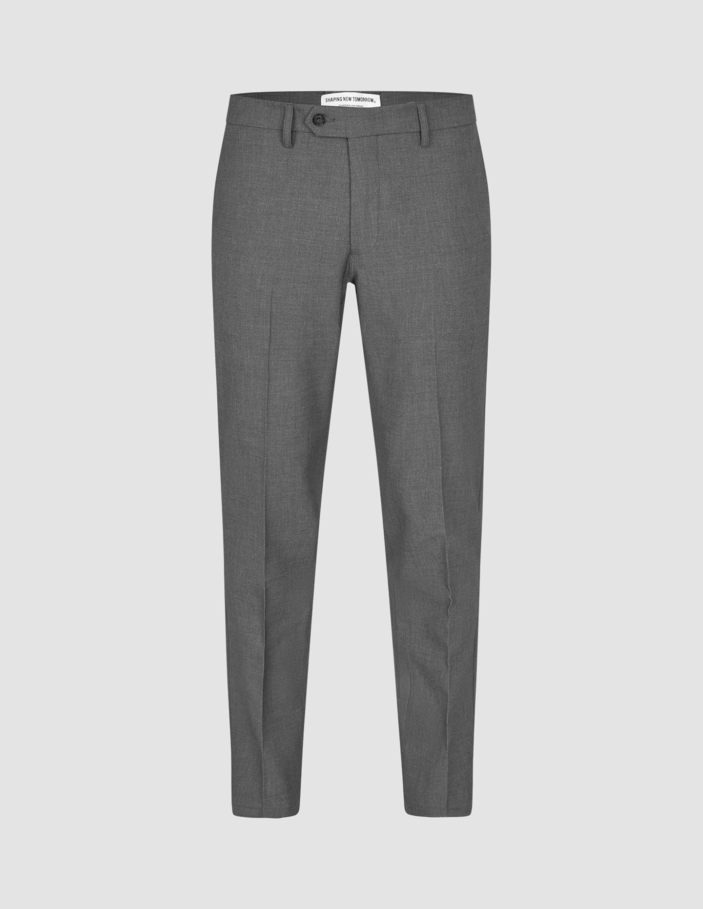 Essential Suit Pants Slim Dark Grey Melange