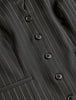 Essential Vest Short Black Silver Pinstripe
