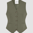 Essential Vest Short Dark Olive