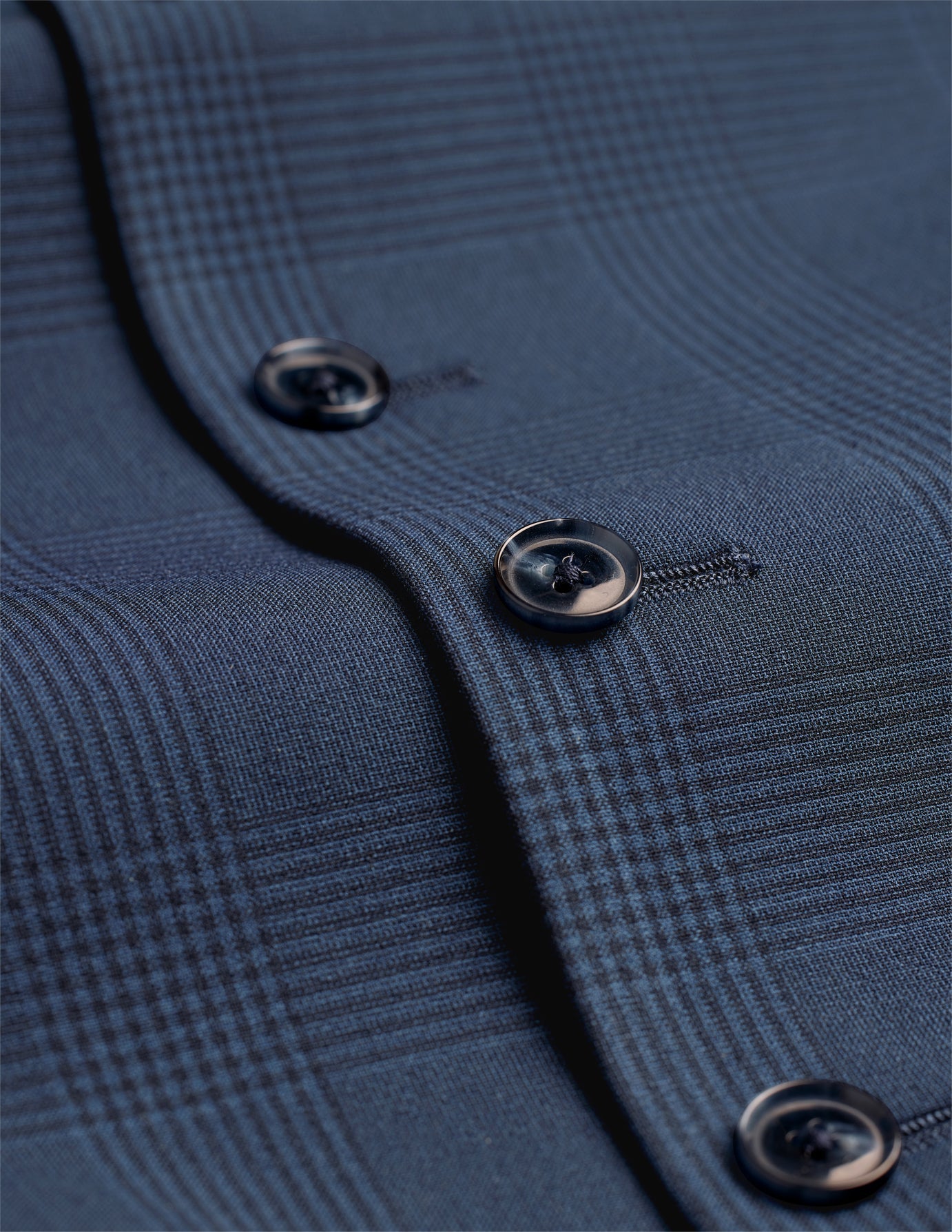 Essential Vest Dark Blue Check