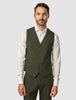 Essential Vest Moss Green Pinstripe