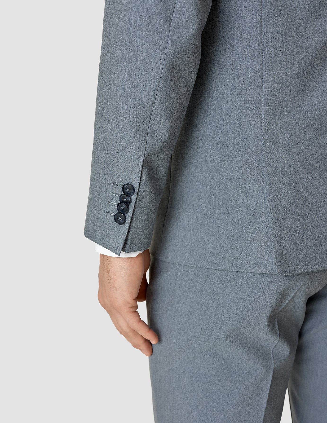 Essential Blazer Light Blue Melange Regular