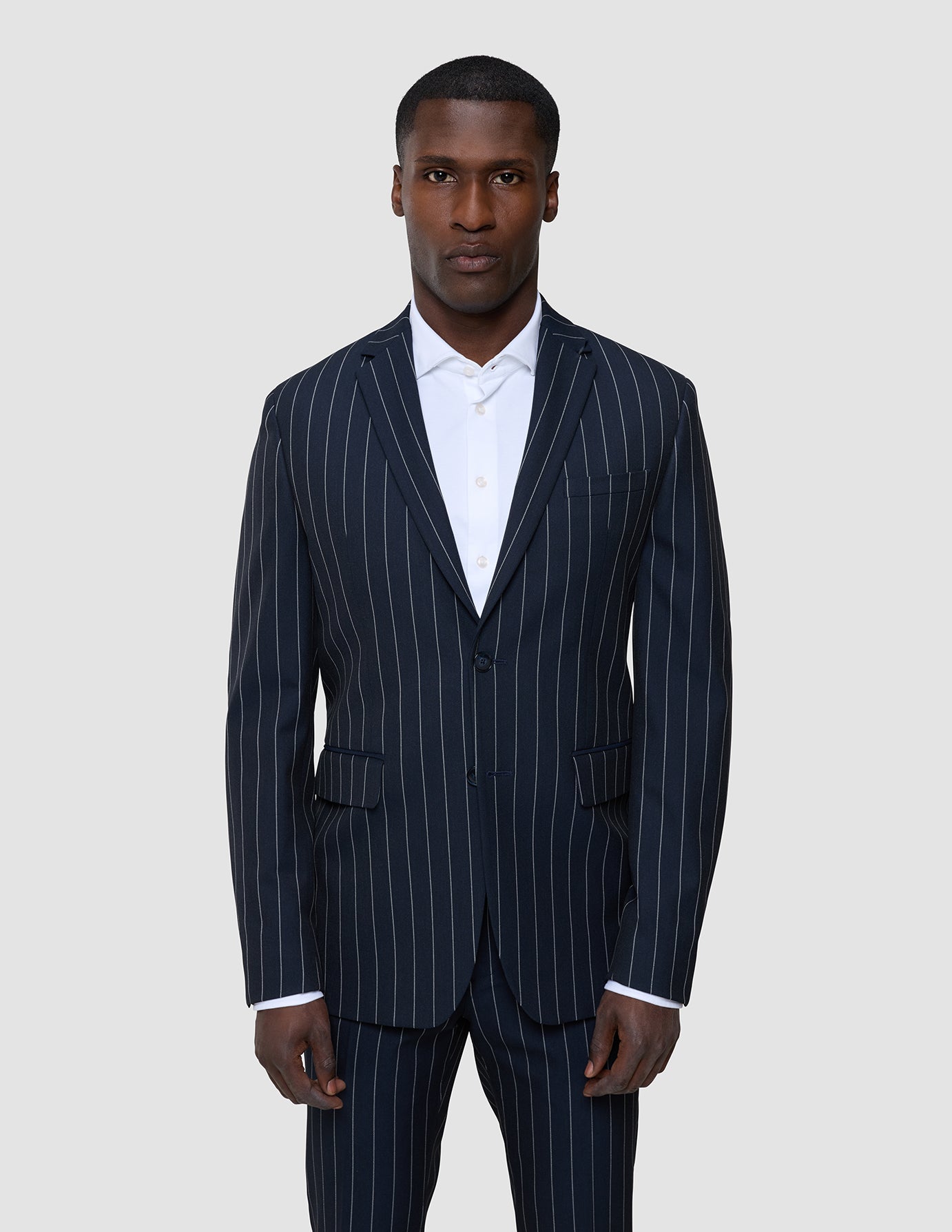Essential Blazer Navy Stripes Slim