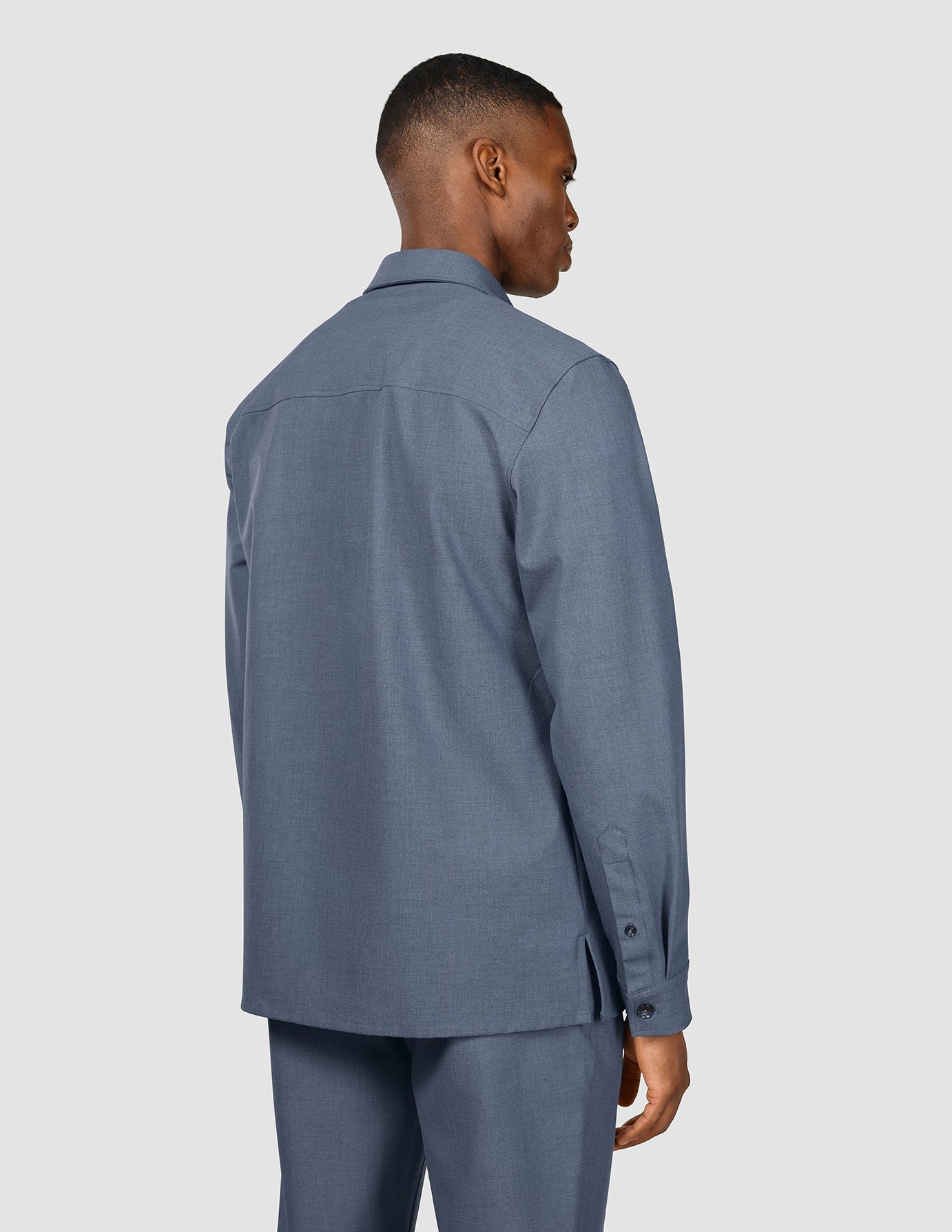 Essential Overshirt Storm Blue Melange