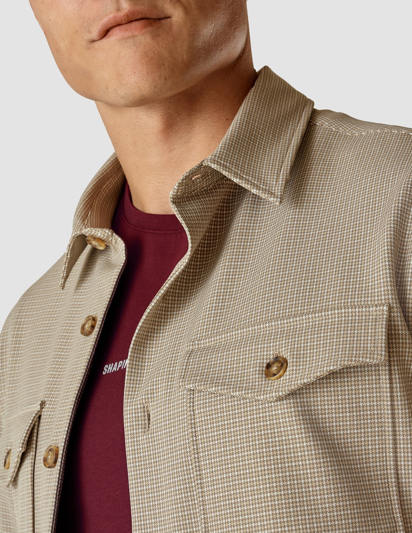 Overshirt Plaid Khaki