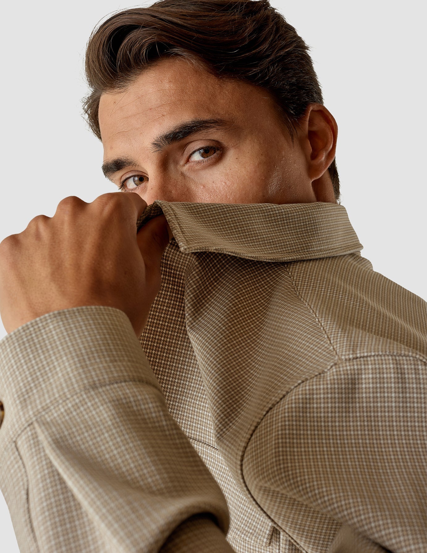 Overshirt Plaid Khaki