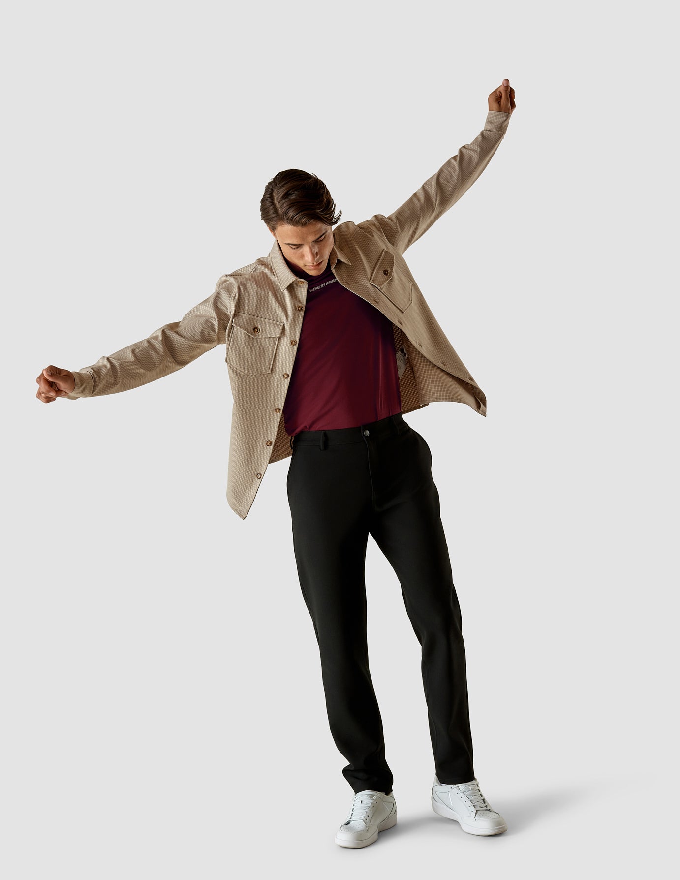 Overshirt Plaid Khaki