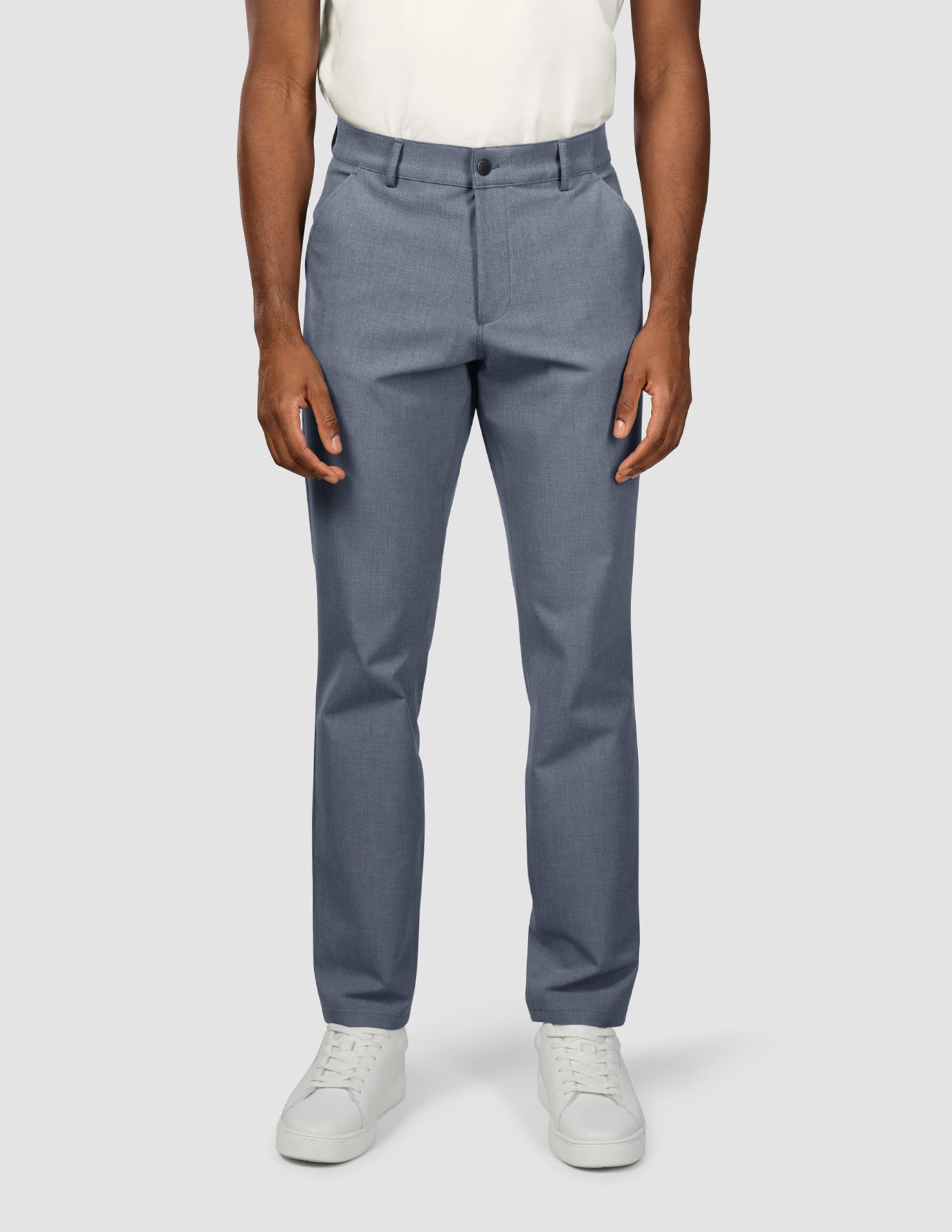 Essential Pants Regular Storm Blue Melange