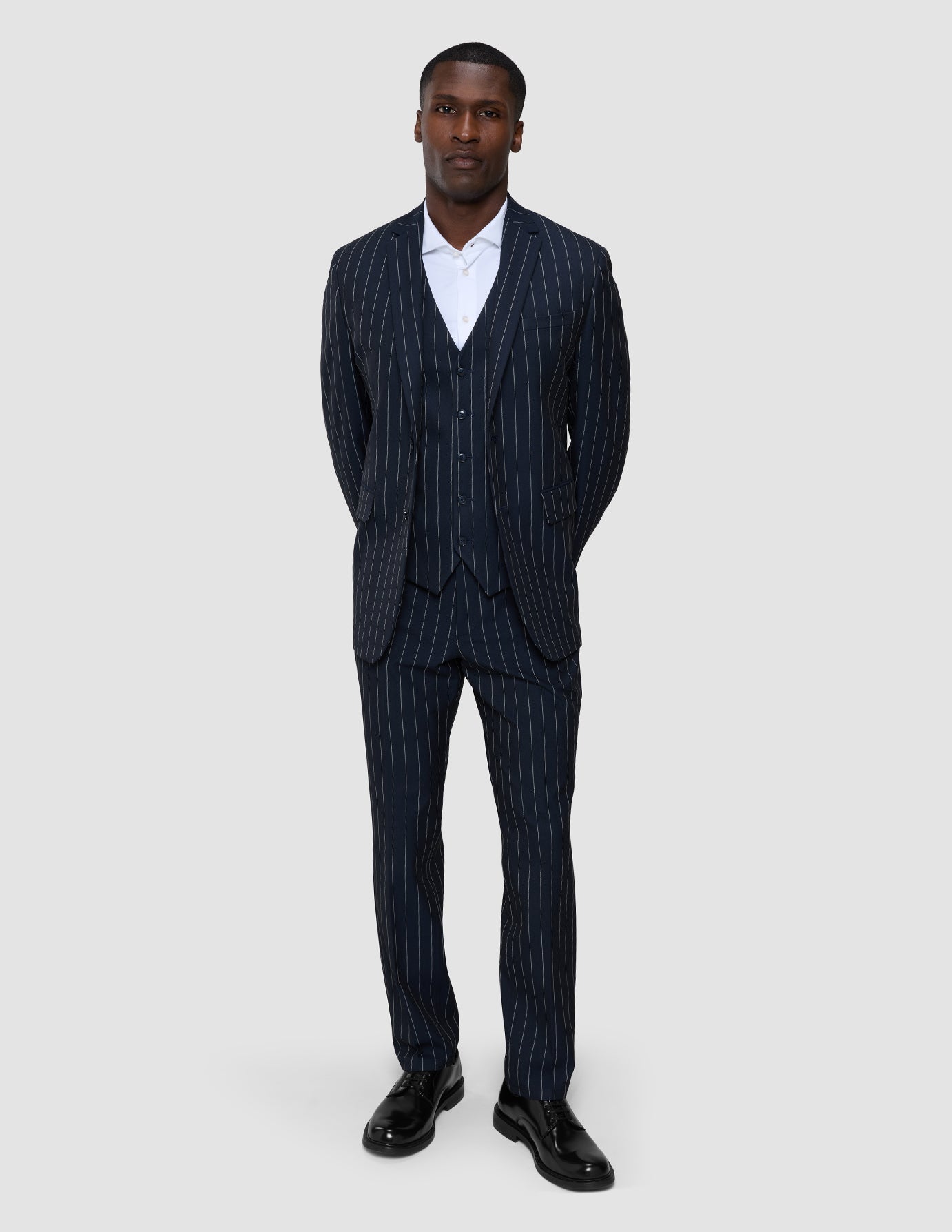 Essential Suit Pants Regular Navy Stripes