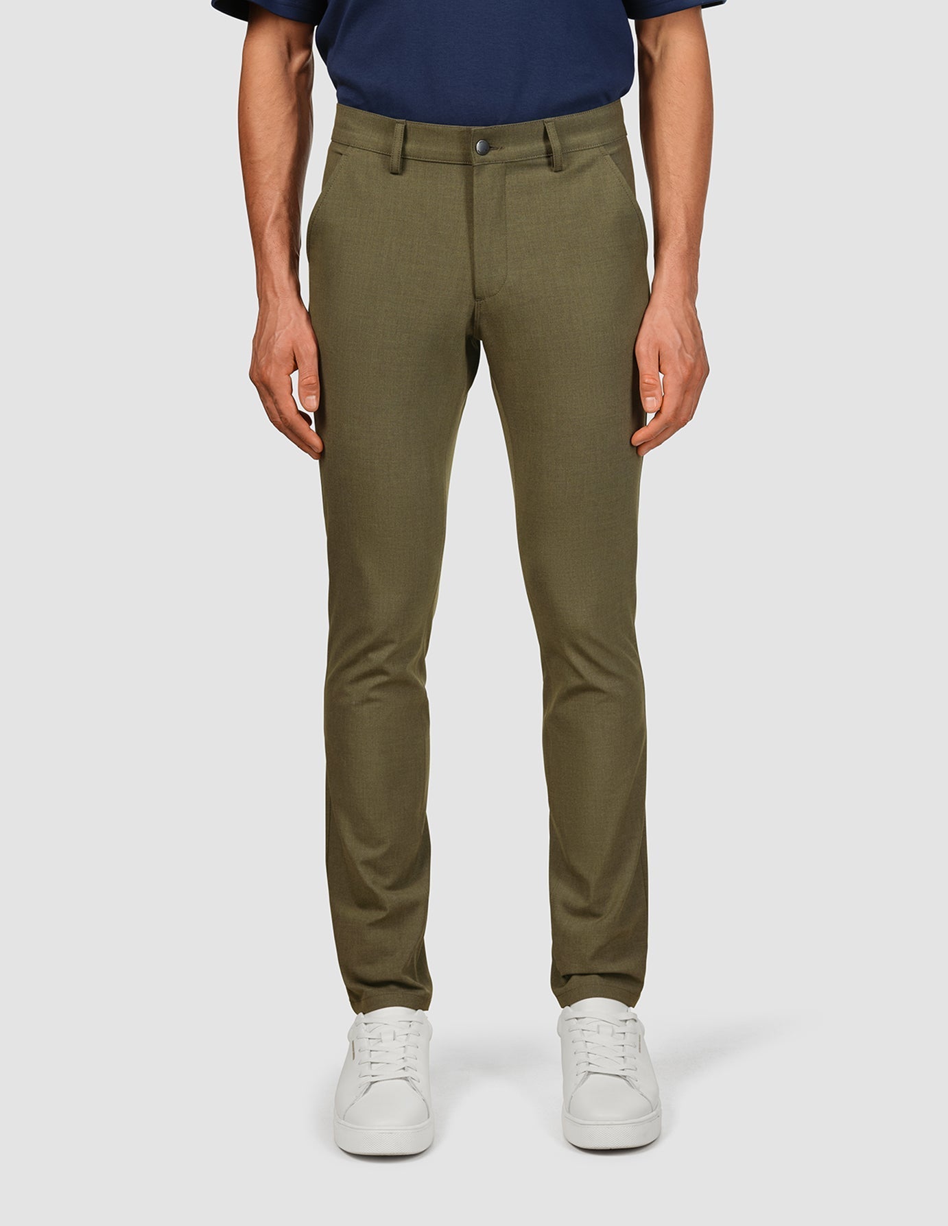 Essential Pants Slim Remote Green Melange
