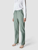 Essential Pants Straight Calm Green Melange