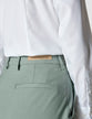 Essential Pants Straight Calm Green Melange