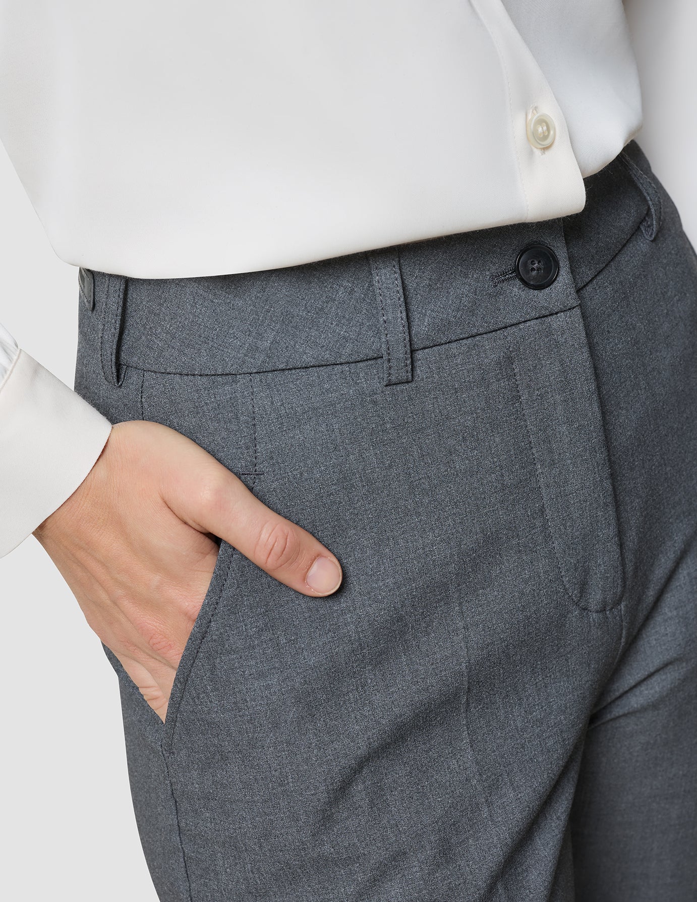 Women's Essential Pants Tapered Dark Grey Melange