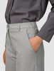 Essential Pants Wide Light Grey Pinstriped