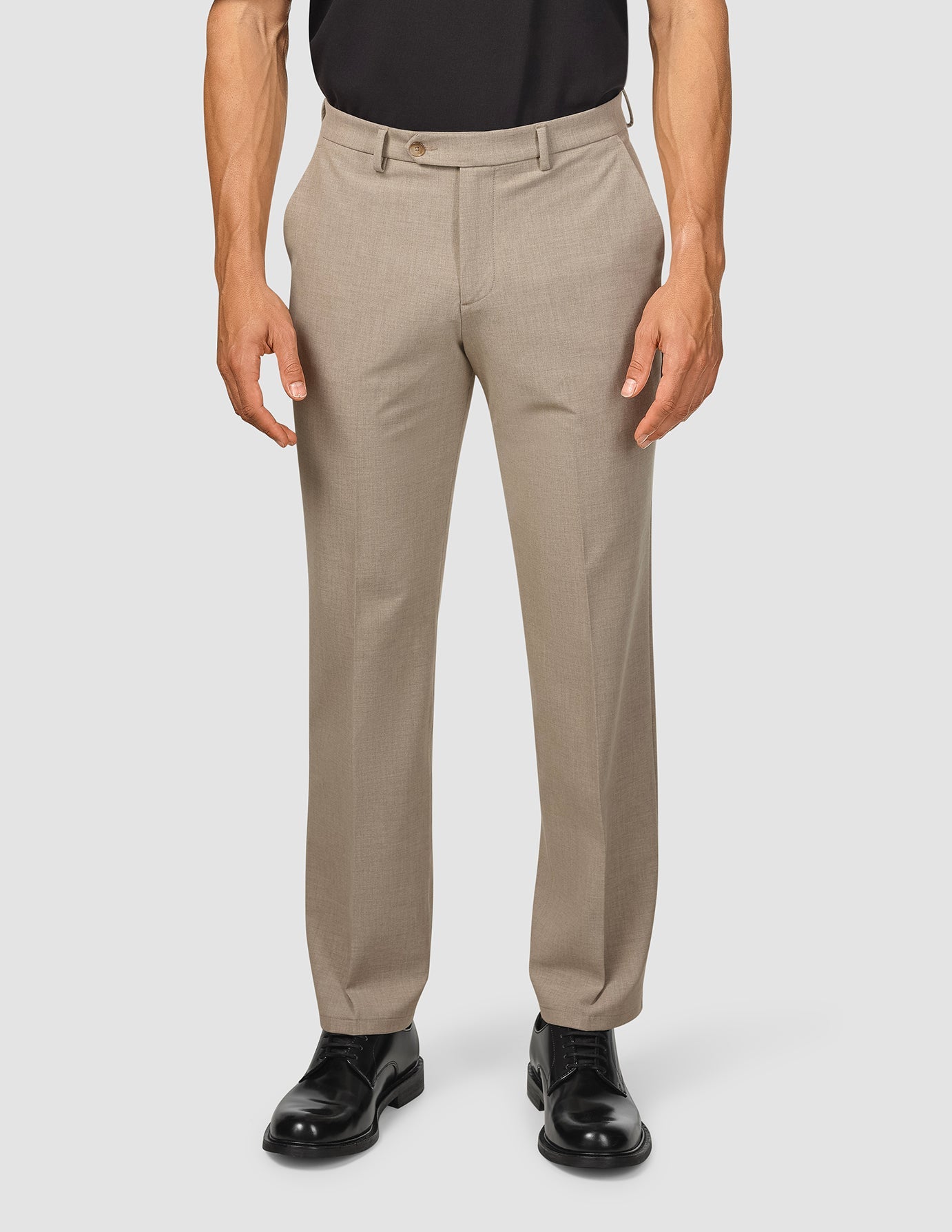 Essential Suit Pants Relaxed Fit Beige Melange
