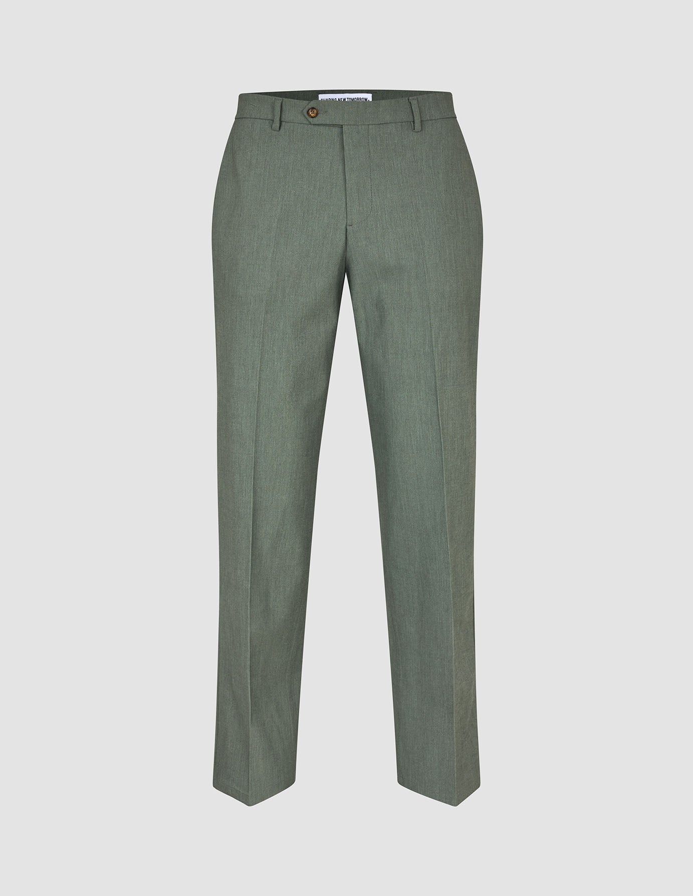 Essential Suit Pants Relaxed Fit Green Melange