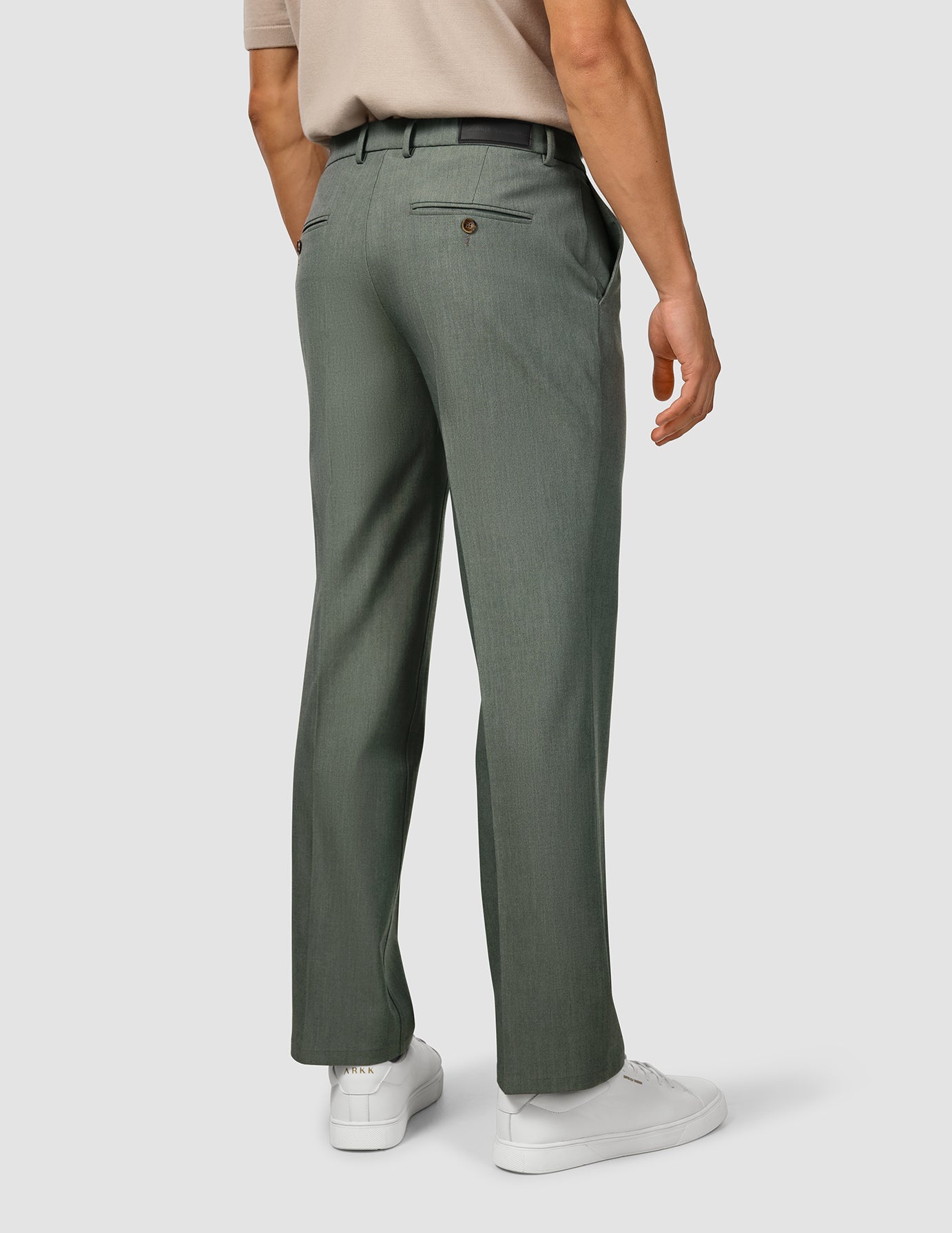 Essential Suit Pants Relaxed Fit Green Melange