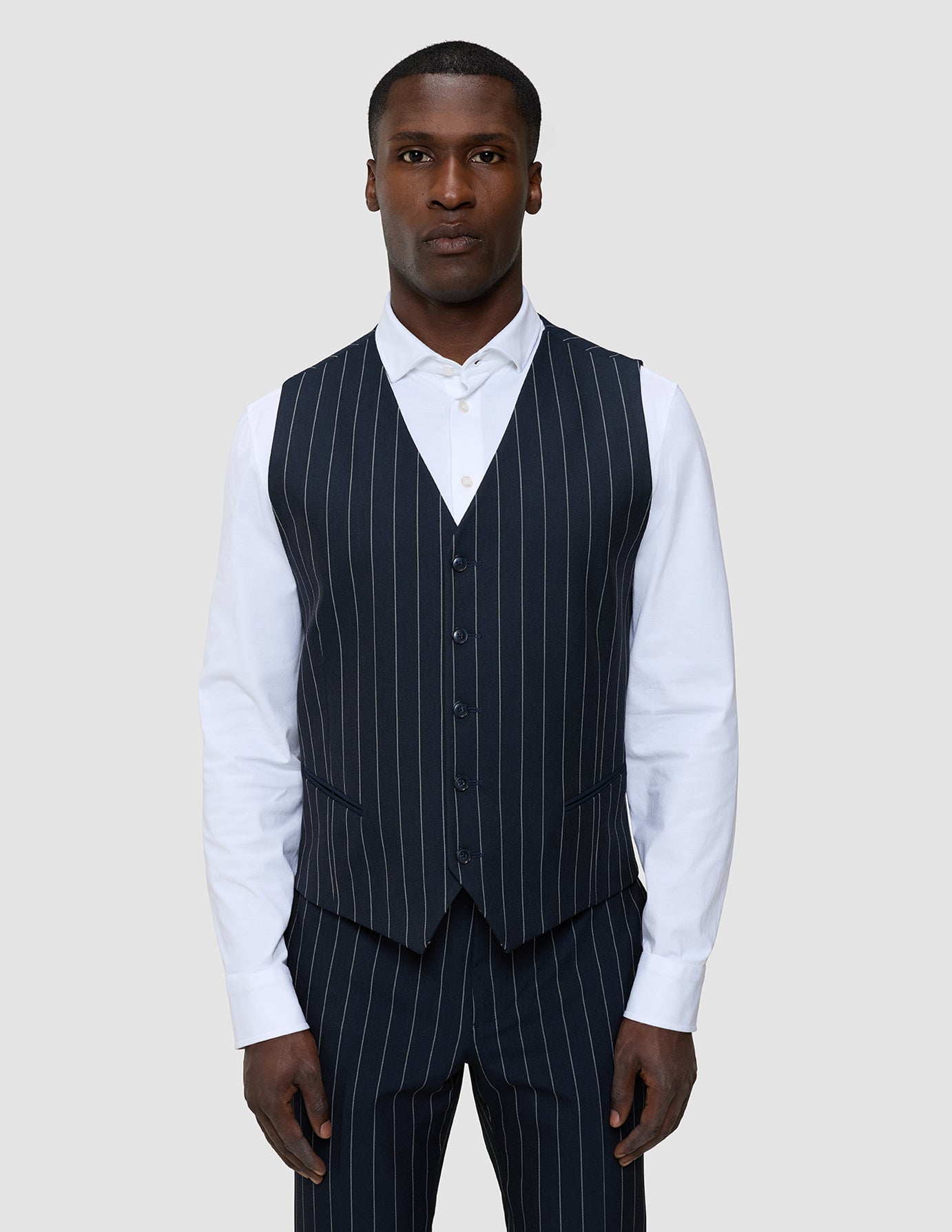 Essential Vest Navy Stripes