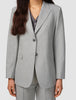 Essential Blazer Light Grey Pinstriped