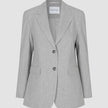 Essential Blazer Light Grey Pinstriped