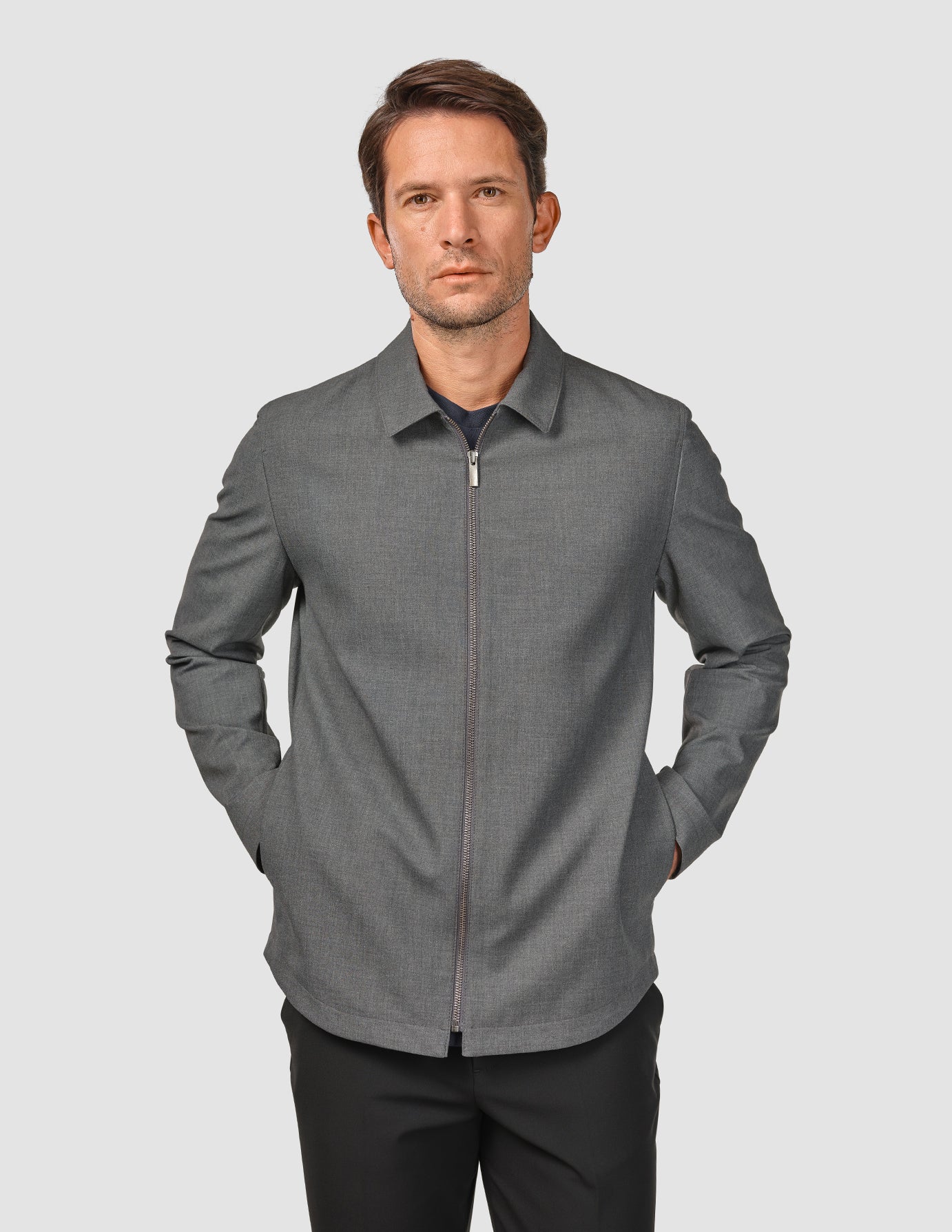 Essential Jacket Dark Grey Melange
