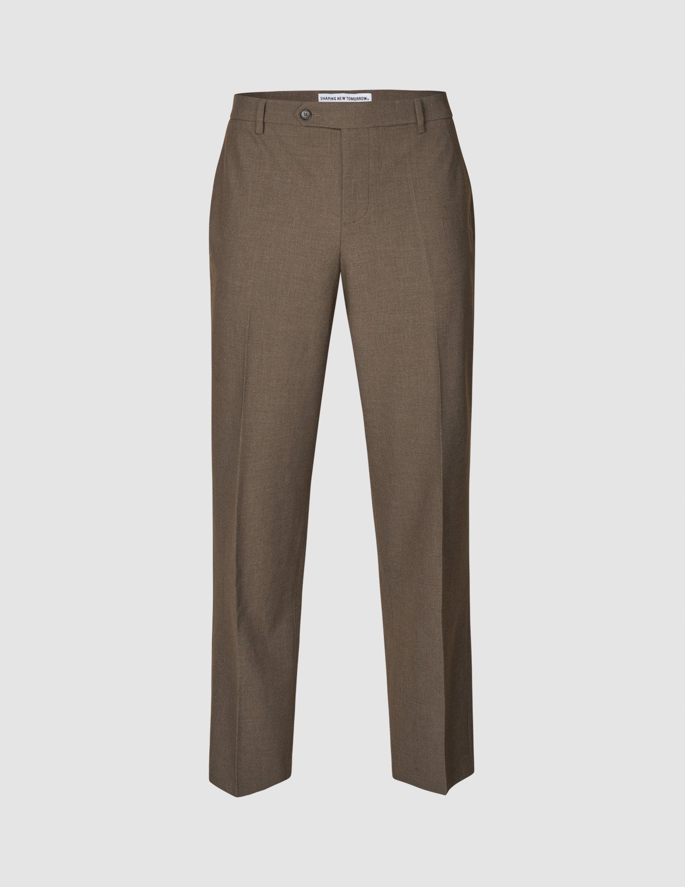 Essential Suit Pants Relaxed Fit Saddle Brown Melange