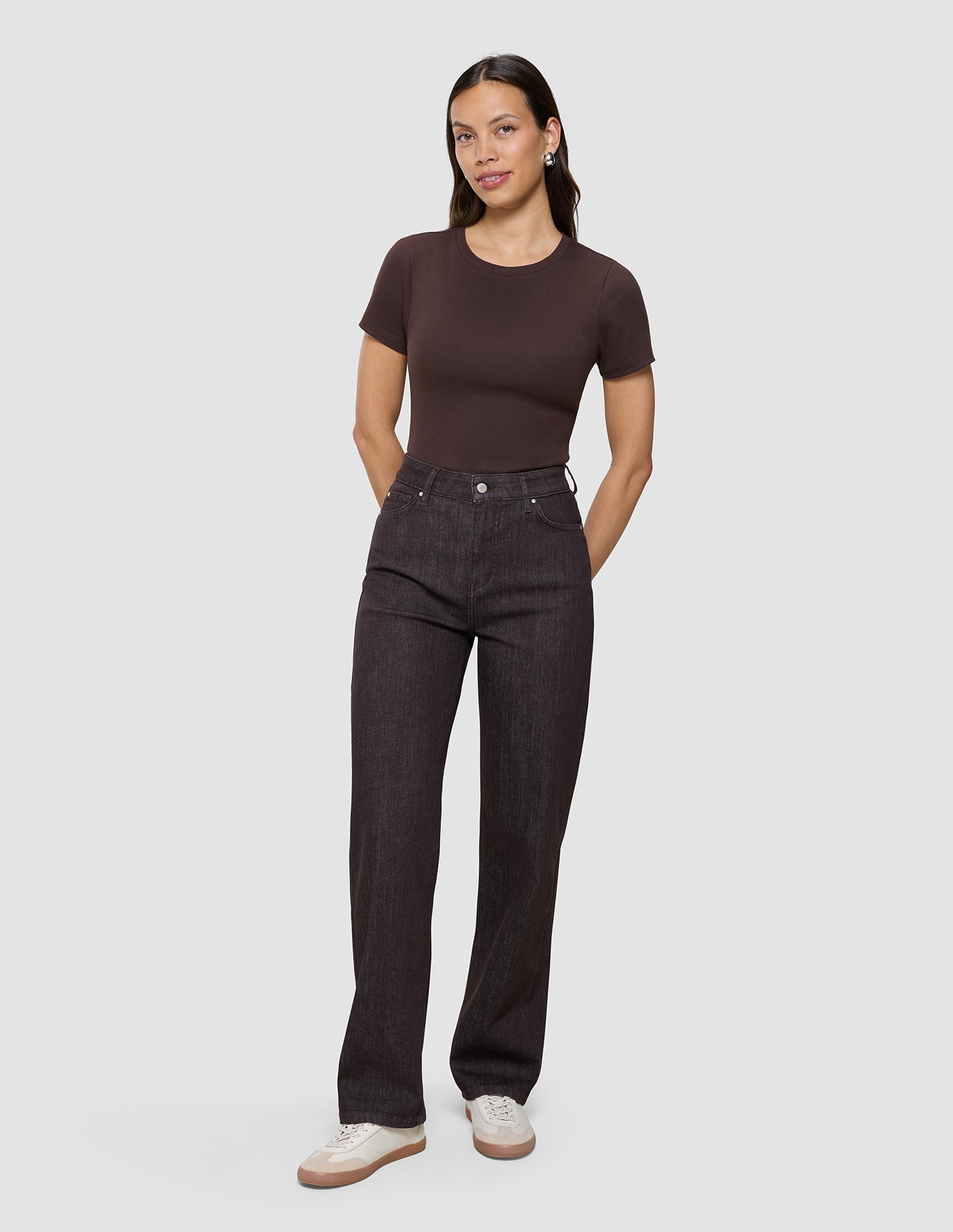 Women's Evelin Jeans Straight Chocolate