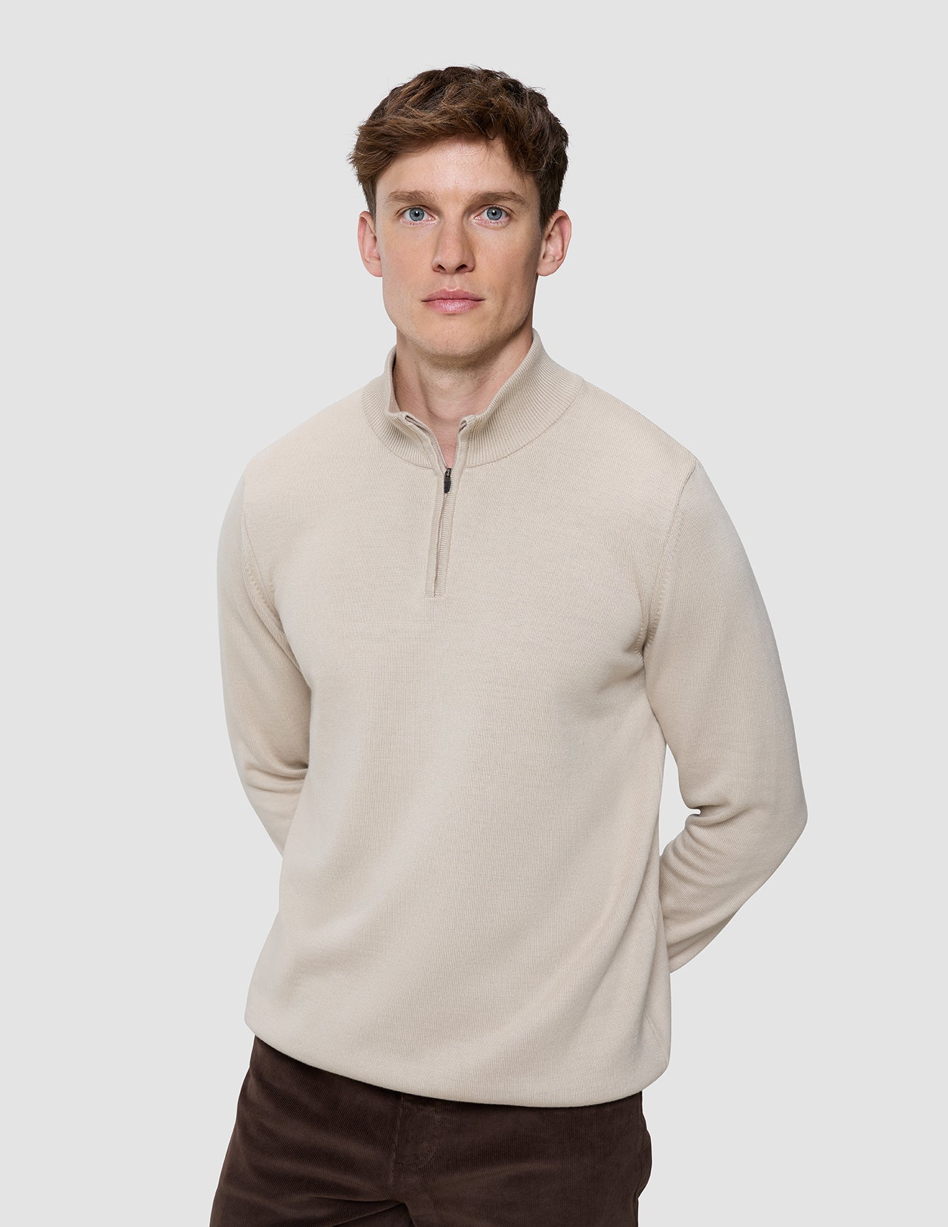Everyday Knit Half Zip Birchwood