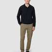 Everyday Knit Long Sleeve Polo Black
