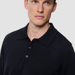 Everyday Knit Long Sleeve Polo Black