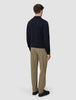 Everyday Knit Long Sleeve Polo Black