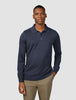 Everyday Knit Long Sleeve Polo Navy