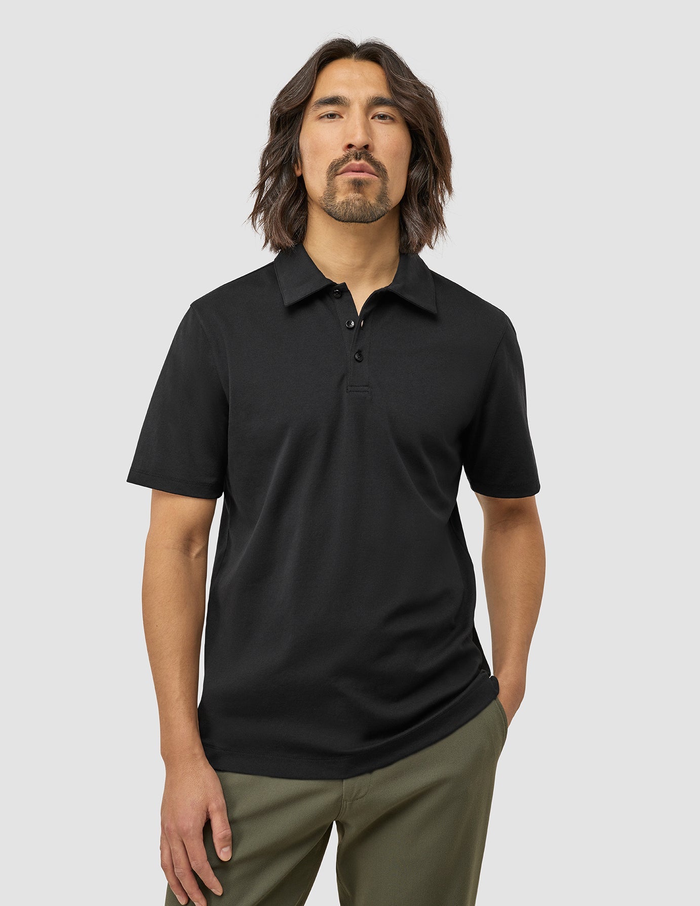 Evolve Pique Polo Black
